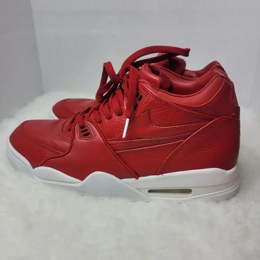 Nike Air Flight 89 Red Leather Sneaker Shoes Size 11.5